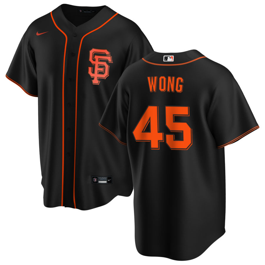 Nike Men #45 Kean Wong San Francisco Giants Baseball Jerseys Sale-Black